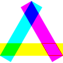 download Rgb Long Rectangles Triangle clipart image with 180 hue color