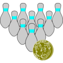 download Bowling Duckpins clipart image with 180 hue color
