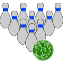 download Bowling Duckpins clipart image with 225 hue color