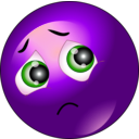 download Sad Smiley Emoticon clipart image with 315 hue color