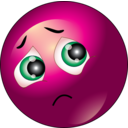download Sad Smiley Emoticon clipart image with 0 hue color