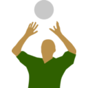 download Volleyball Player Silhouette clipart image with 0 hue color