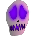 download Sad Skull clipart image with 270 hue color