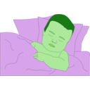 download Sleeping clipart image with 90 hue color