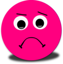 Sad Smiley Pink Emoticon