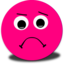 Sad Smiley Pink Emoticon