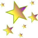 download Stars clipart image with 135 hue color