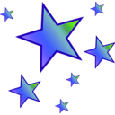 download Stars clipart image with 315 hue color