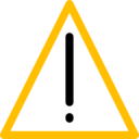 download Warning Sign clipart image with 45 hue color