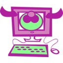 download Cow Computer clipart image with 90 hue color