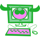 download Cow Computer clipart image with 270 hue color