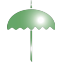 download Umbrella Icon clipart image with 180 hue color