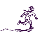 download Running Boy clipart image with 90 hue color