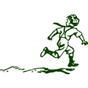download Running Boy clipart image with 270 hue color