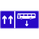 download Roadsign Bus Opposite clipart image with 45 hue color