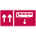 download Roadsign Bus Opposite clipart image with 135 hue color