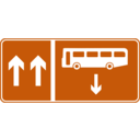 download Roadsign Bus Opposite clipart image with 180 hue color