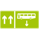 download Roadsign Bus Opposite clipart image with 225 hue color