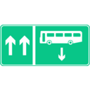 download Roadsign Bus Opposite clipart image with 315 hue color