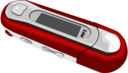 A Red Old Style Mp3 Player