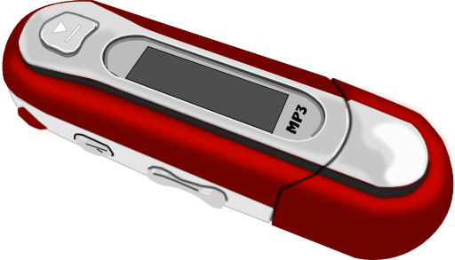 A Red Old Style Mp3 Player