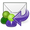 download Tango Mail Reply All clipart image with 45 hue color