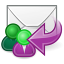 download Tango Mail Reply All clipart image with 90 hue color