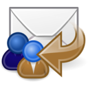 download Tango Mail Reply All clipart image with 180 hue color