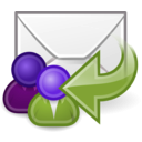 download Tango Mail Reply All clipart image with 225 hue color