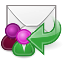 download Tango Mail Reply All clipart image with 270 hue color
