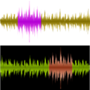 download Two Waveforms clipart image with 315 hue color
