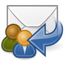 download Tango Mail Reply All clipart image with 0 hue color