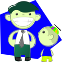 download Dad And Son clipart image with 45 hue color