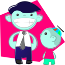 download Dad And Son clipart image with 135 hue color