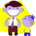 download Dad And Son clipart image with 225 hue color
