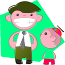 download Dad And Son clipart image with 315 hue color