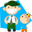 download Dad And Son clipart image with 0 hue color