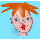 download Shaded Cartoon Face clipart image with 0 hue color