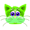 download Sad Tiger Cat clipart image with 45 hue color