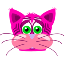download Sad Tiger Cat clipart image with 270 hue color