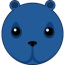 download Cute Bear Head clipart image with 180 hue color