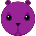 download Cute Bear Head clipart image with 270 hue color