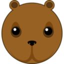 download Cute Bear Head clipart image with 0 hue color