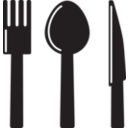 download Kitchen Icon Knife Spoon Fork clipart image with 0 hue color