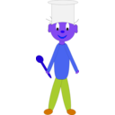 download Cook clipart image with 225 hue color