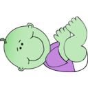 download Baby Boy Lying clipart image with 90 hue color