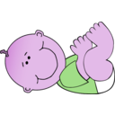 download Baby Boy Lying clipart image with 270 hue color