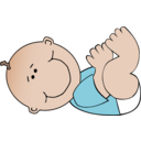 download Baby Boy Lying clipart image with 0 hue color