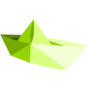 download Paper Boat clipart image with 270 hue color