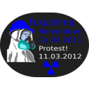 download Fukushima Protest 2012 clipart image with 180 hue color